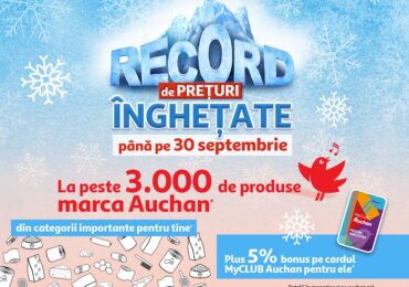 Auchan anunta ca ingheata preturile la peste 3000 de produse pana in 30 septembrie.