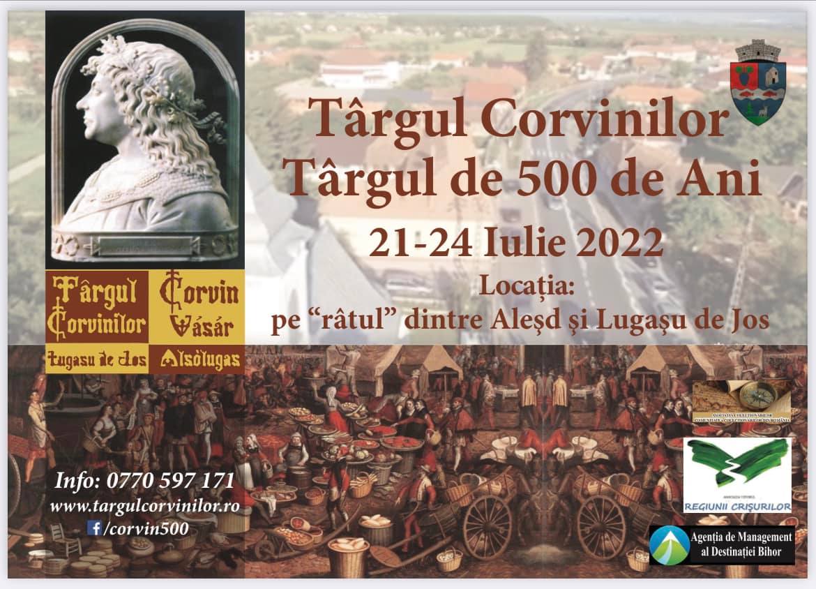 Târgul Corvinilor în Lugaşu de Jos, editia 2022. Jador si Jo vor canta la eveniment