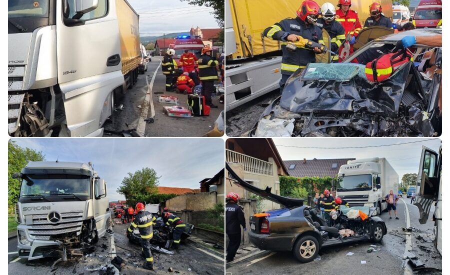 FOTO | Imagini de la accidentul mortal din aceasta dimineata de pe DN 1, de langa AUSEU