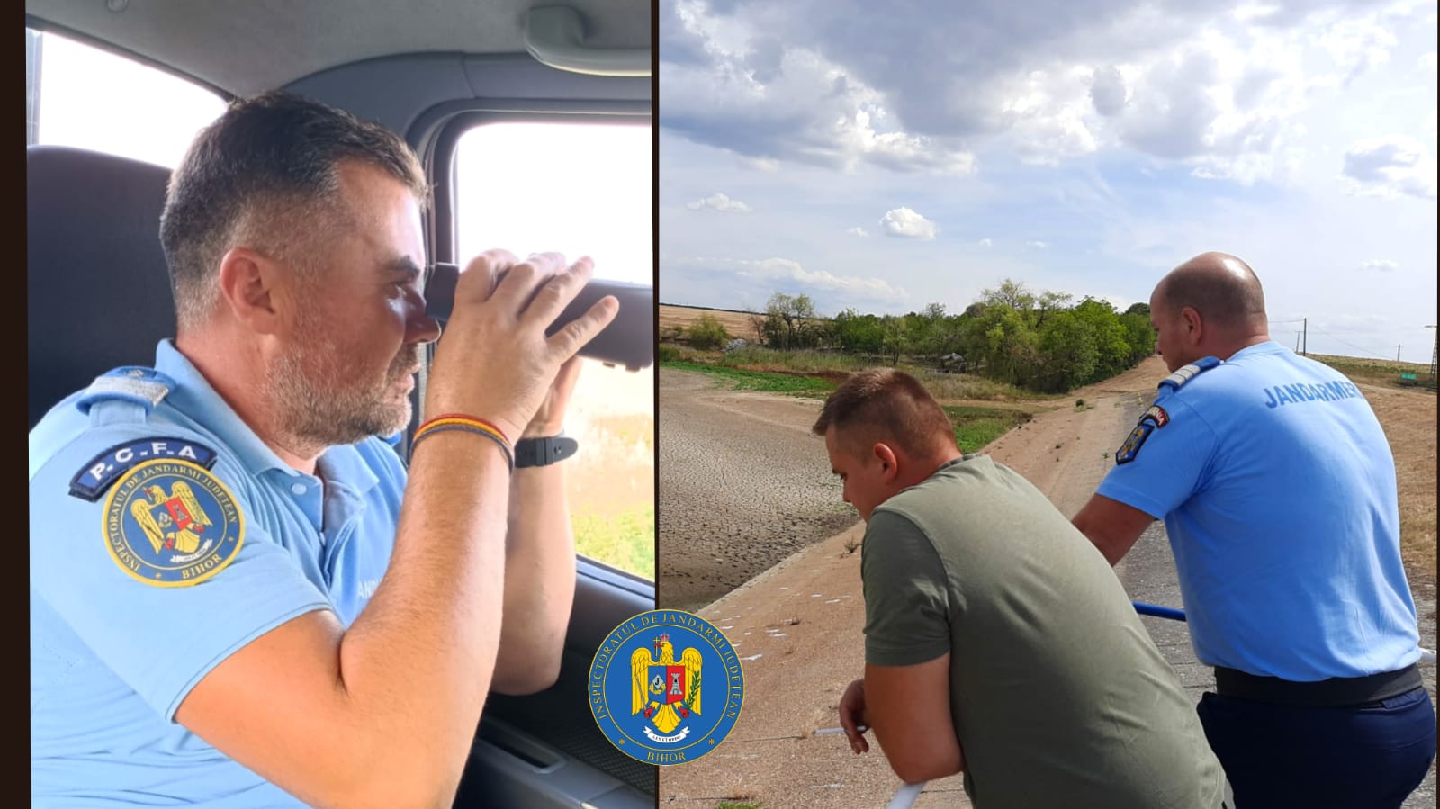 Braconieri surprinsi de jandarmii bihoreni, in timp ce pescuiau fara autorizatie în apropierea stăvilarului Tămașda