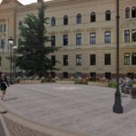 FOTO | Primaria Oradea vrea sa amenajeze scuarul din zona Piața Unirii – str. Tudor Vladimirescu (turnul Primăriei)