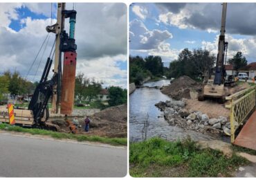 Au inceput lucrarile la Podul din Nimaiesti. Bolojan: Din vara anului viitor se va circula pe un pod nou din grinzi de beton