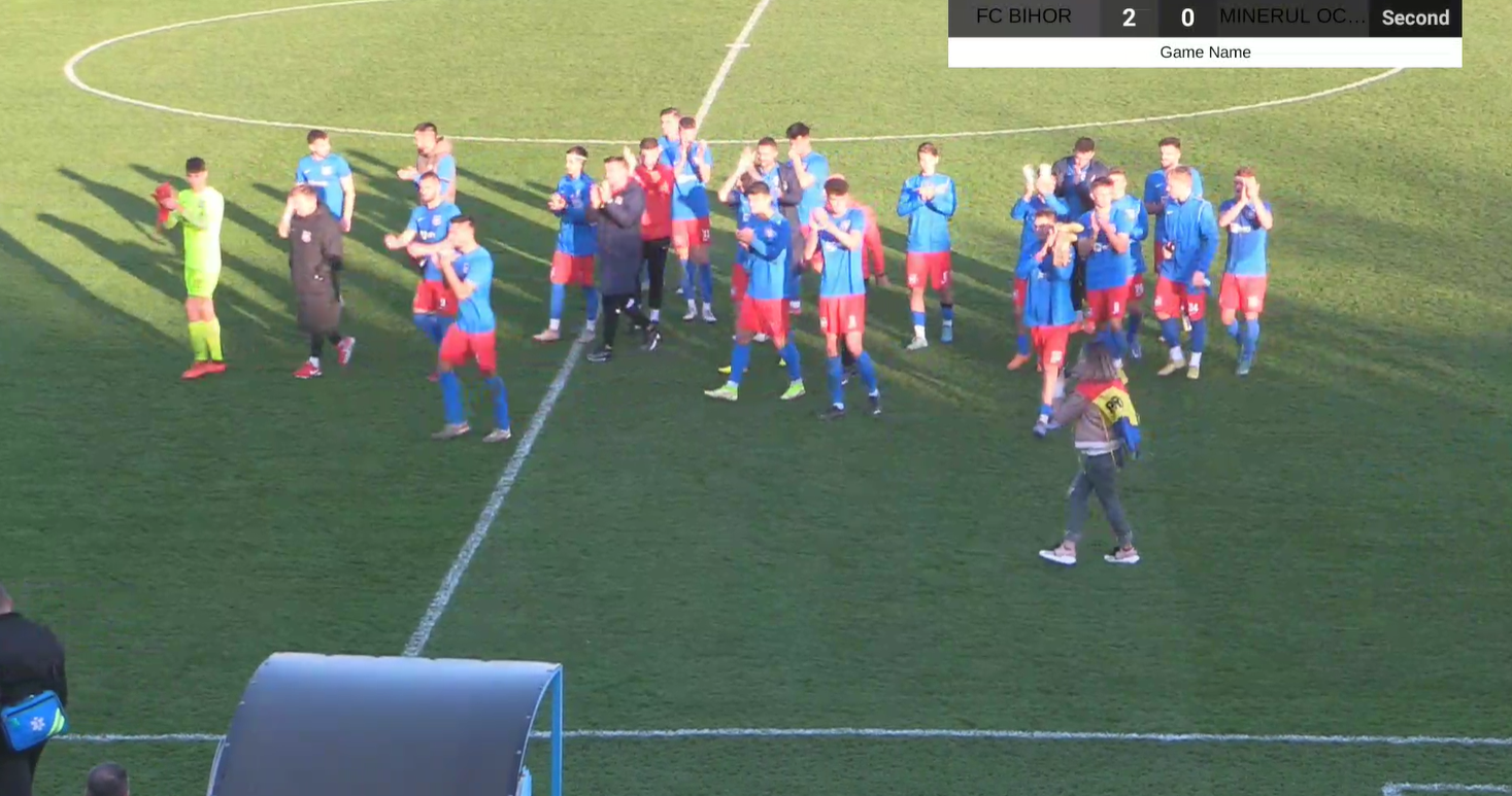FC Bihor castiga acasa cu Minerul Ocna Dej si isi pastreaza pozitia de lider in Clasamentul Ligii a 3-a