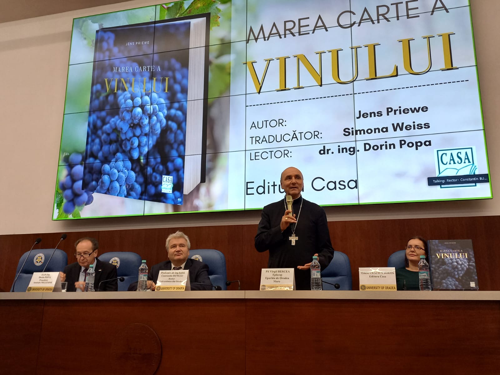 Triplu eveniment la Universitatea din Oradea: redeschiderea Aulei Magna, lansare de carte și debutul unui proiect dedicat culturii și civilizației vinului