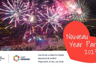 Nouveau Year Party 2023 – Petrecre in seara de revelion in Piata Unirii din Oradea cu focuri de artificii si muzica live mixata
