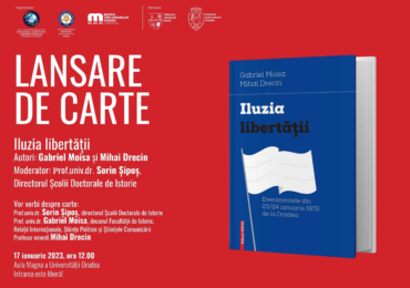 Lansare de carte la Universitatea Oradea, semnata de istorici Gabriel Moisa si Mihai Drecin. Autorii vor oferi exemplare gratuitate și cu dedicație participanților.