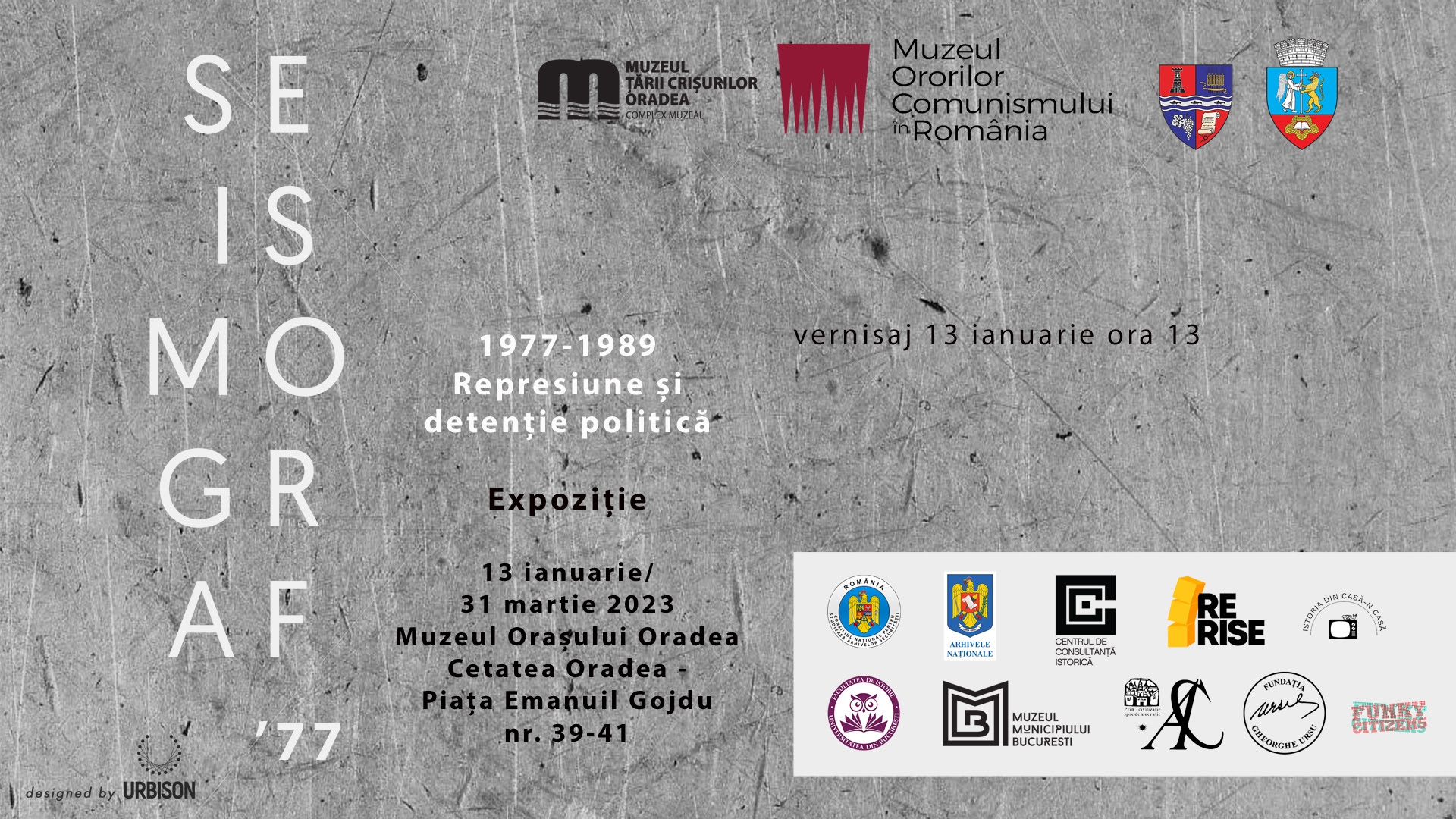 Expozitie inedita la Muzeul Tarii Crisurilor: SEISMOGRAF ’77 – Represiune și detenție politică 1977 – 1989