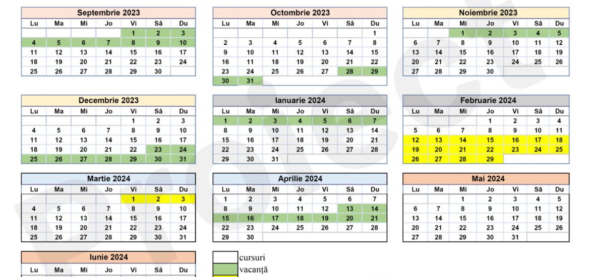 Ministerul Educatiei a lansat in dezbatere publica Calendarul anului scolar 2023-2024. Vacanta de iarna se ia pe 23 decembrie, iar cea de vara pe 22 iunie
