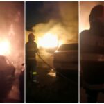 Incendiu puternic, in aceasta noapte, la un service auto de pe Calea Clujului din Oradea. Mai multe masini au ars sau au suferit pagube