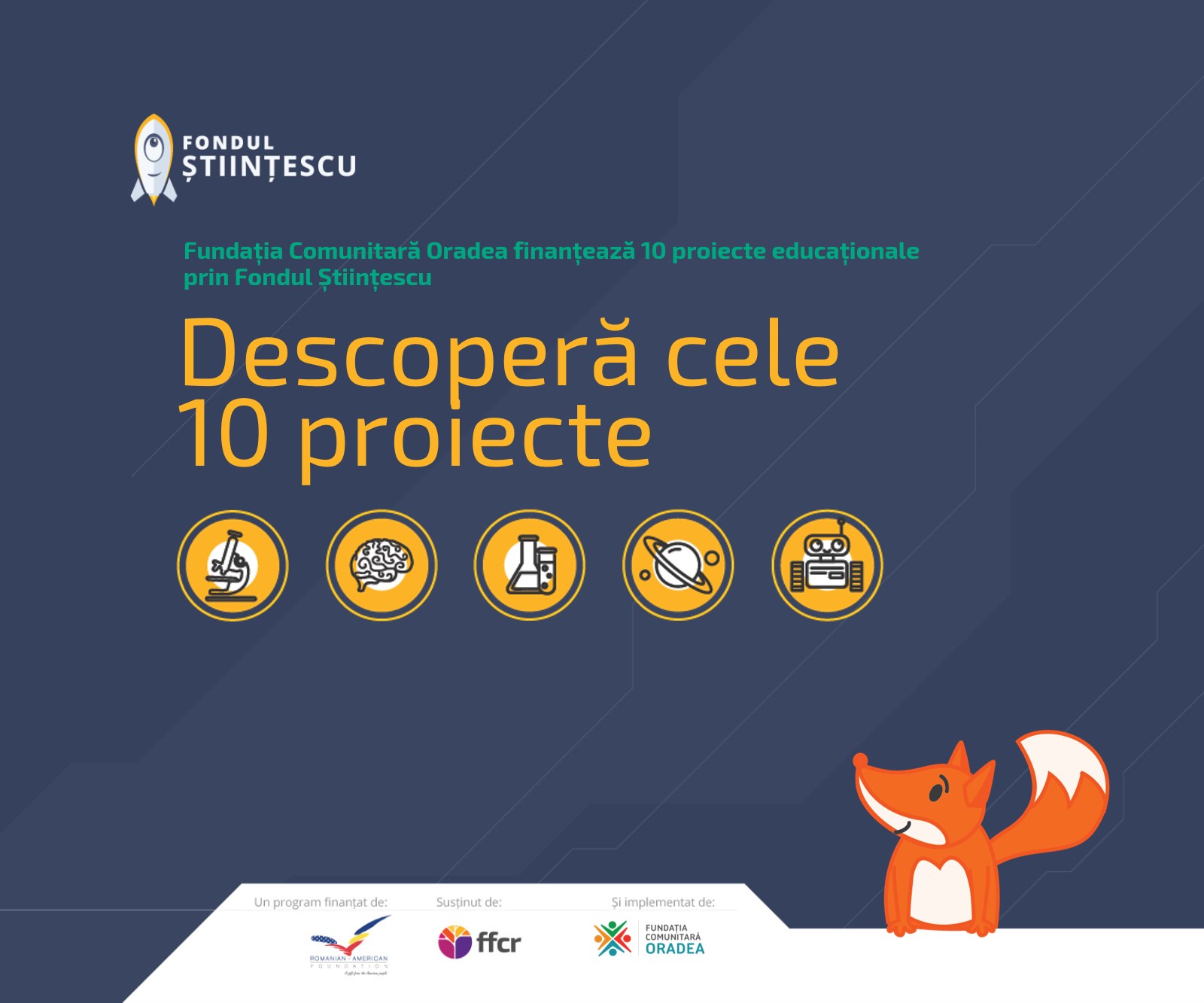 Fundația Comunitară Oradea finanțează 10 proiecte educaționale prin Fondul Științescu ajuns la ediția a V-a