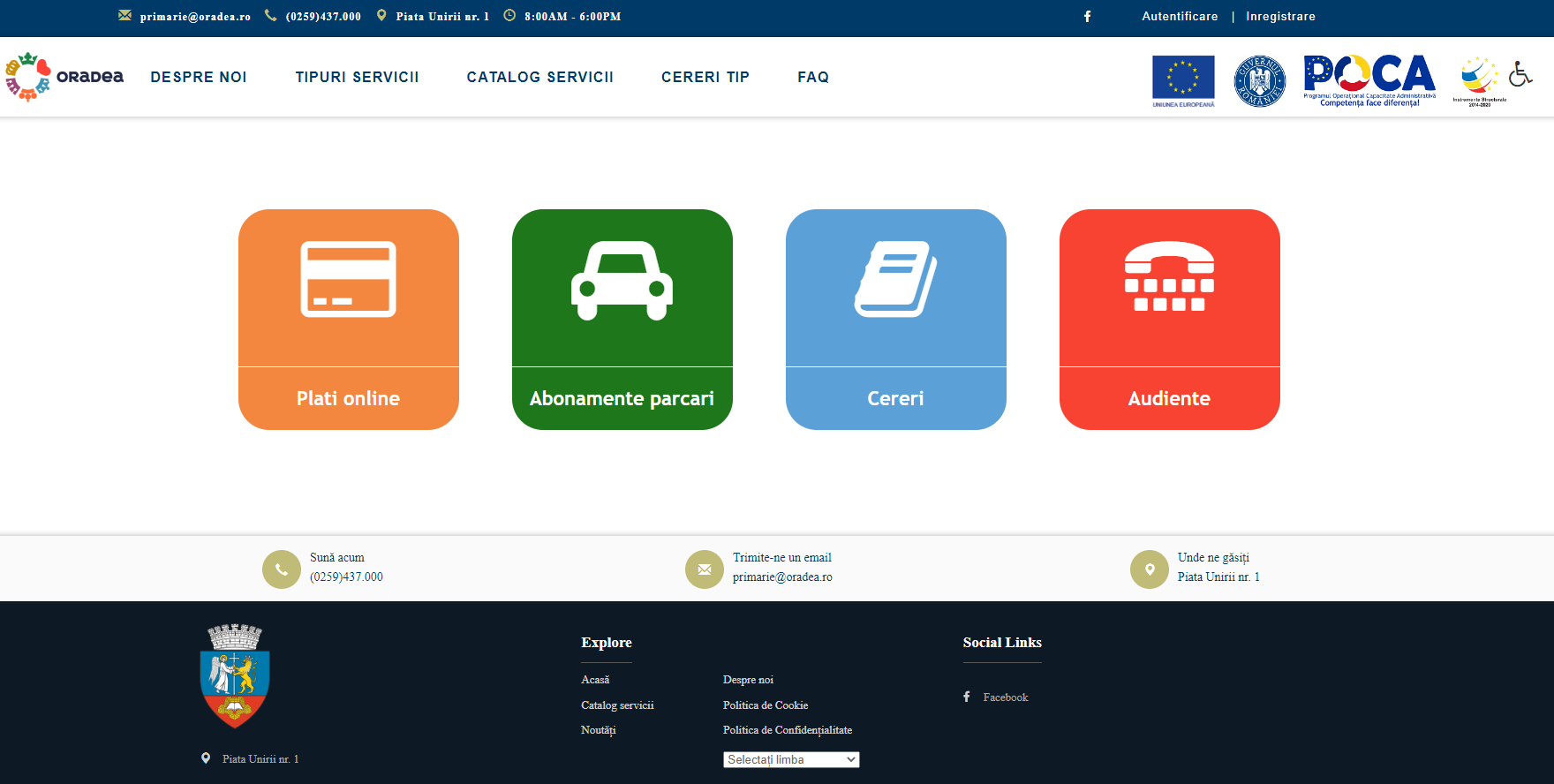 Primaria Oradea a digitalizat mare parte din serviciile publice prin platforma digital.oradea.ro