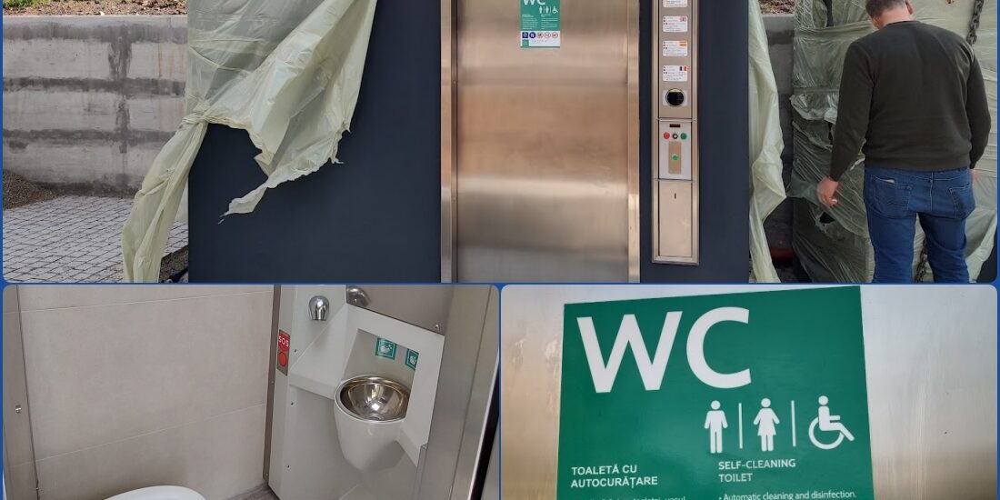 FOTO | Doua toalete dotate cu o tehnologie smart au fost instalate in Piata Magnoliei din Oradea
