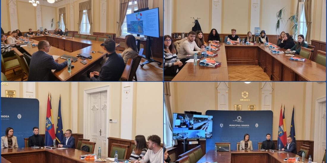Studenti de la Universitatea din Bucuresti în practică profesională la Oradea, pentru a studia bunele practici in domeniul portofoliului de proiecte ale municipiului