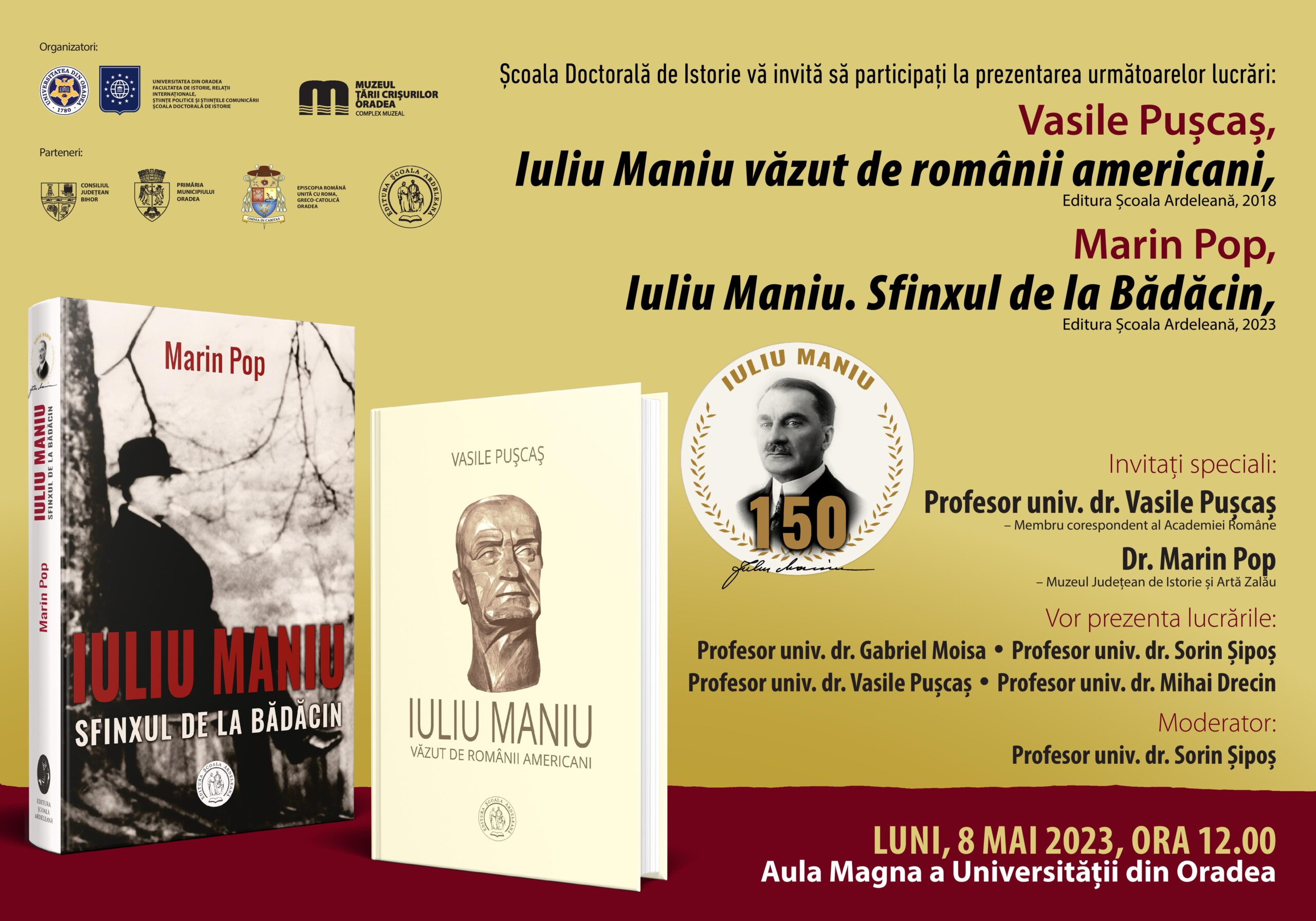 Dubla lansare de carte in Aula Magna a Universitatii Oradea – Iuliu Maniu