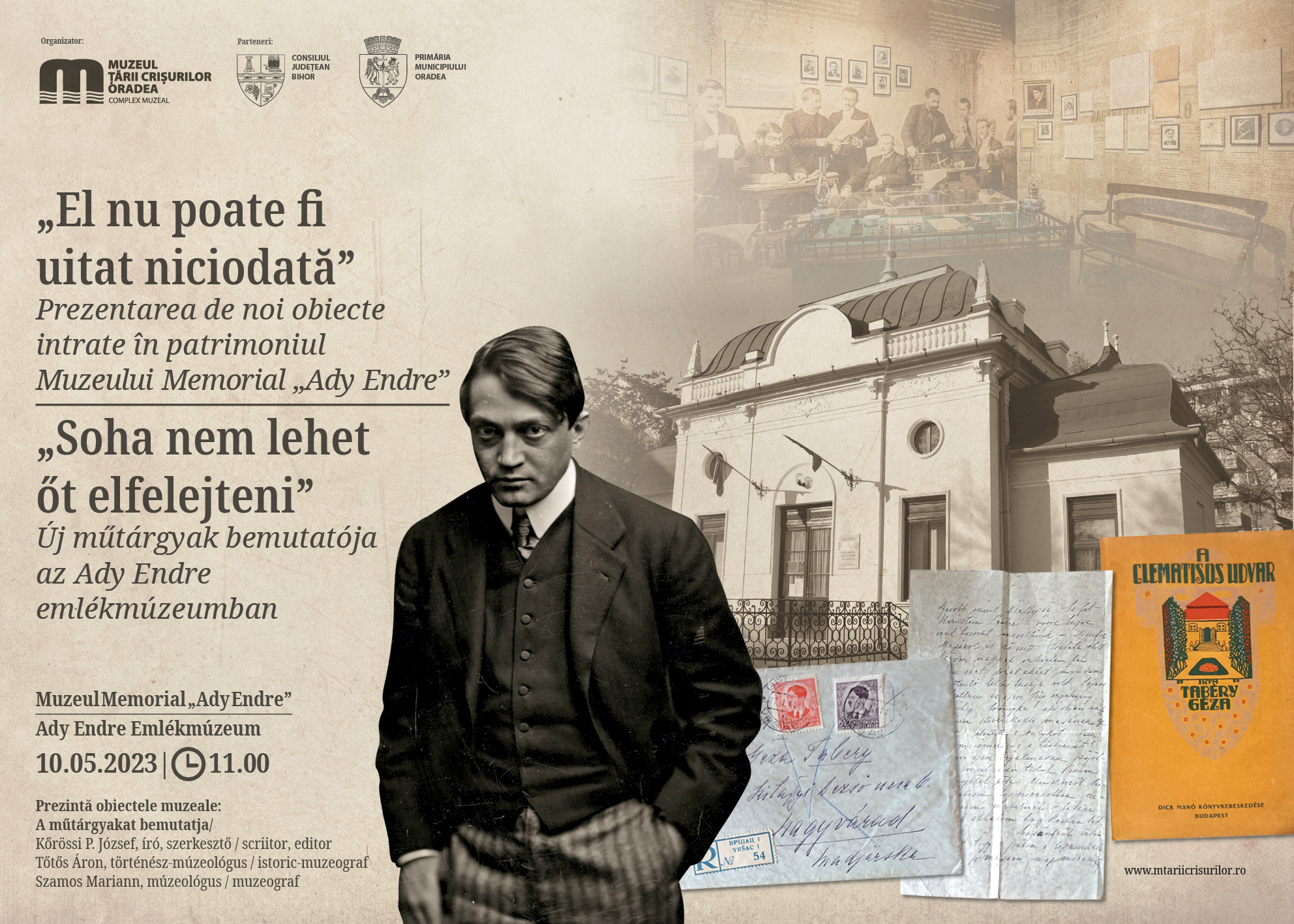 Masa rotunda cu prezentare de noi obiecte intrate în patrimoniul Muzeului Memorial „Ady Endre”