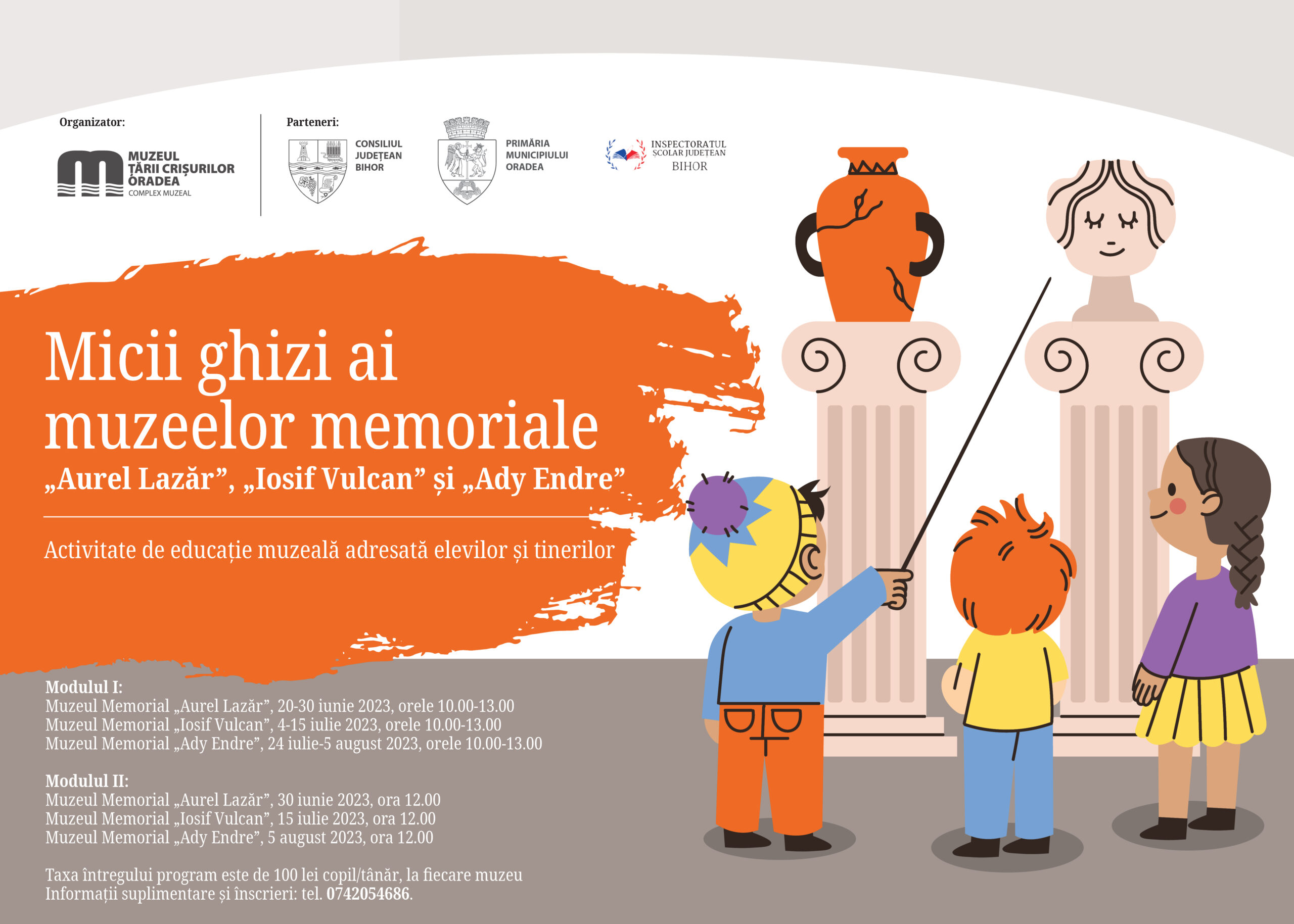 Micii ghizi ai muzeelor memoriale din Oradea