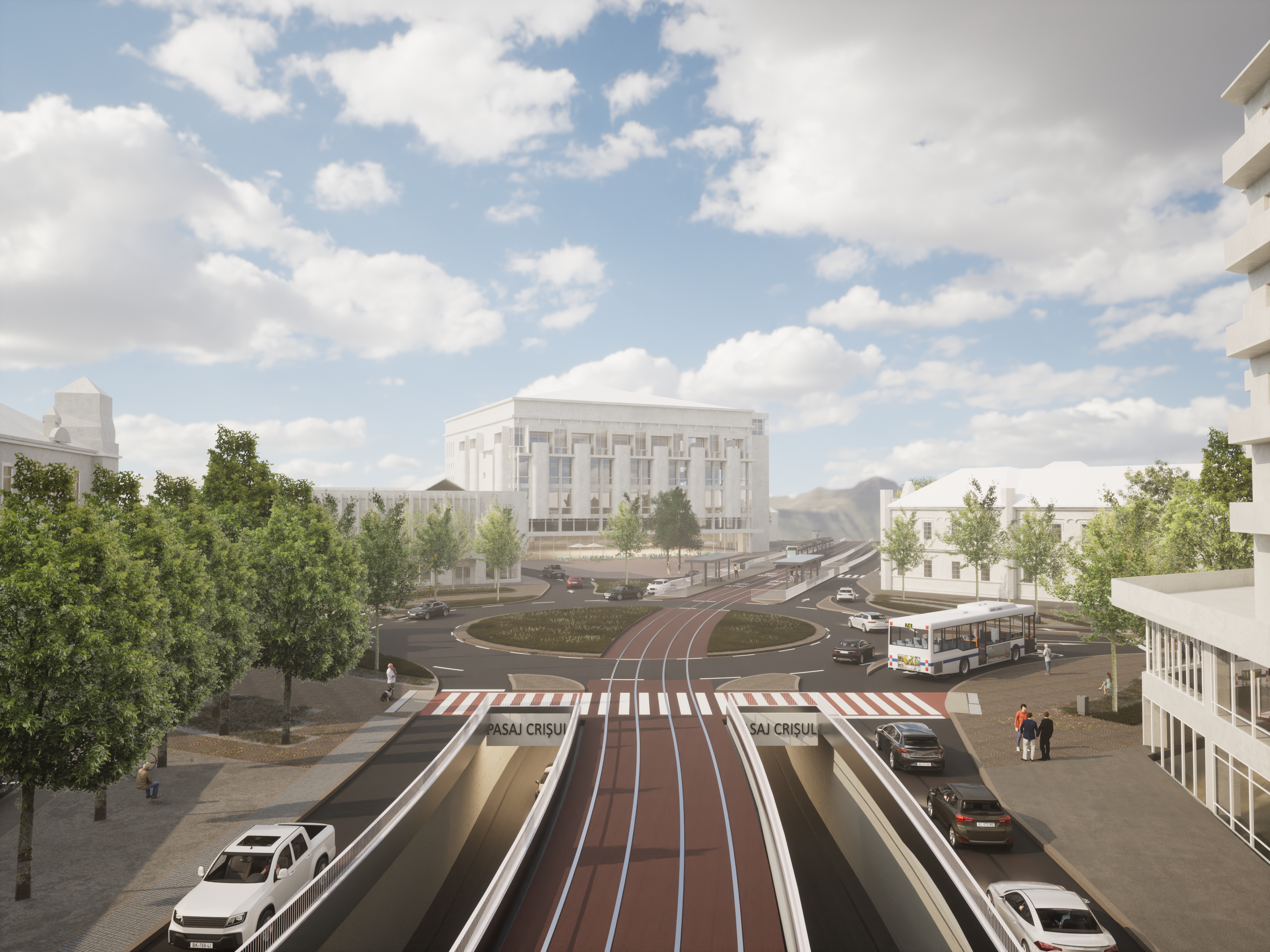 Foto | Megaproiectul pasajelor din zona centrala a Oradiei, continua cu pasajul subteran din zona Magazinului Crisul