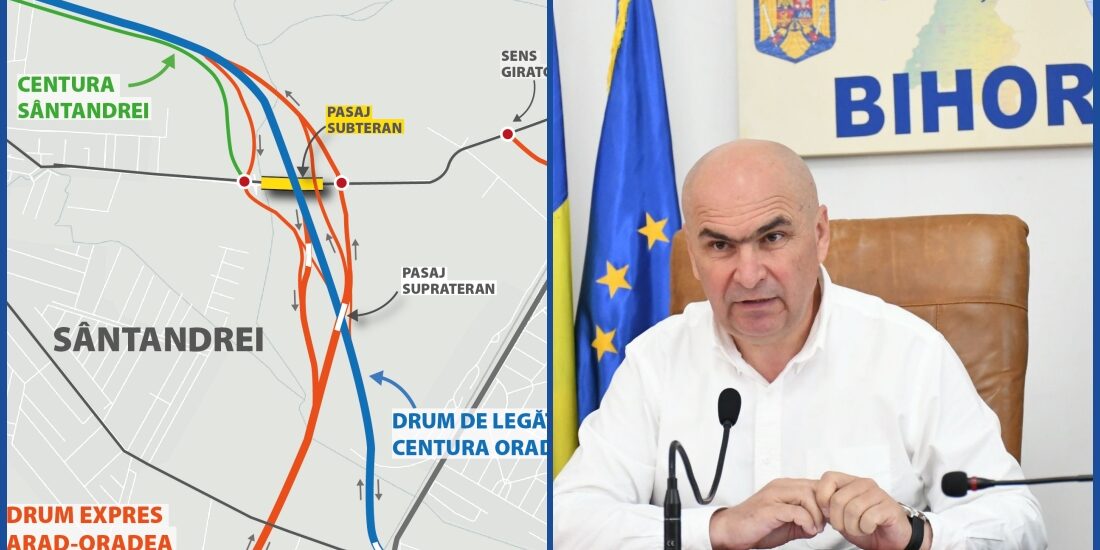 Ilie Bolojan rezolva problema sensului giratoriu de pe drumul expres ce va lega Oradea de A3 si construieste un pasaj subteran pe Centura Santandrei