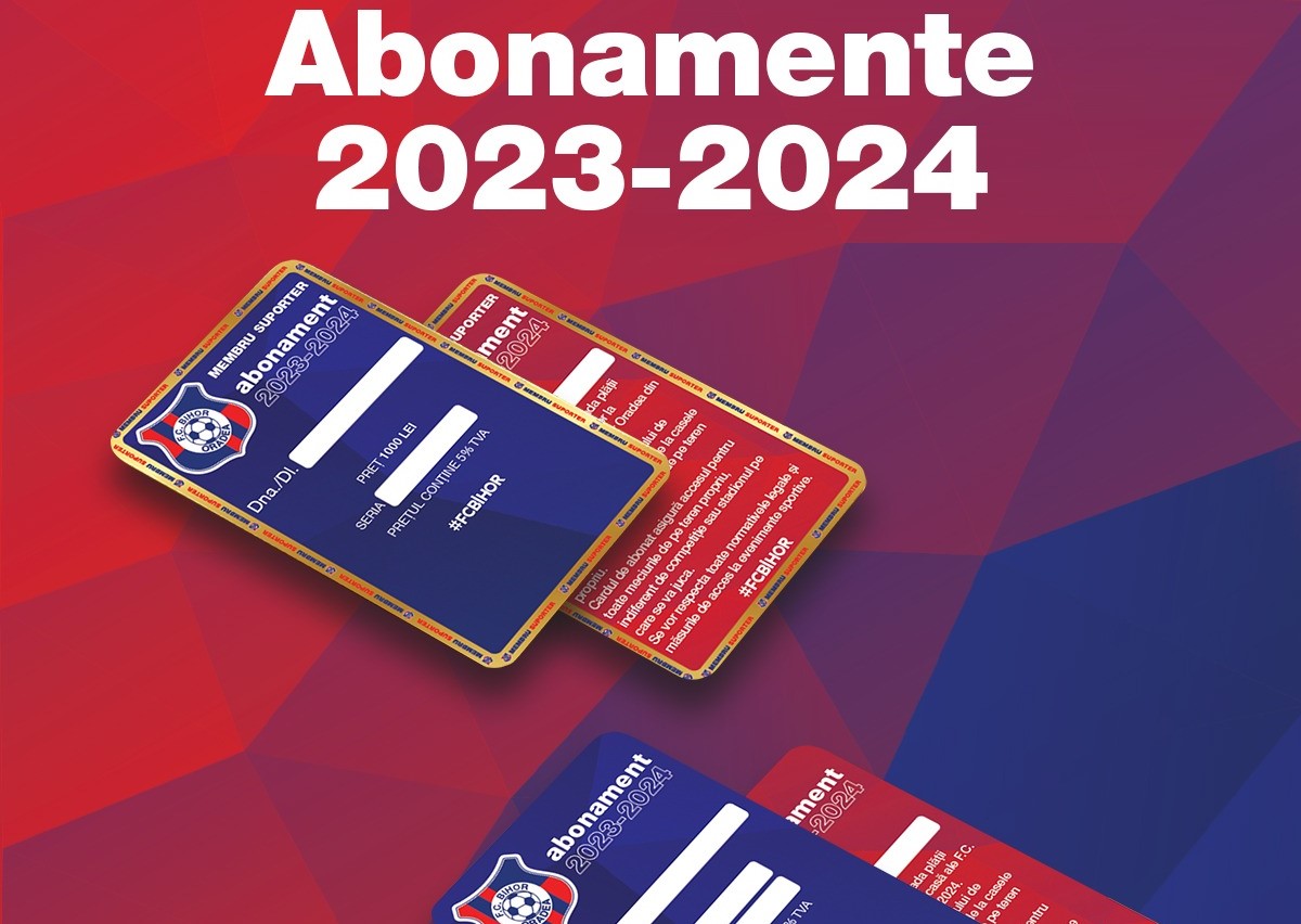 S-au scos la vanzare abonamentele pentru meciurile FC Bihor Oradea in anul competitional 2023-2024