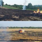Cinci incendii produse în interval de circa șase ore, în județul Bihor, in localitatile: Sacuieni, Telechiu, Carauzel si Gurbediu, majoritatea la terenurile agricole