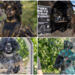 Foto | Oradenii pot admira inca doua zile statuile vivante din curtea Casei Darvas La Roche si strada Libertatii