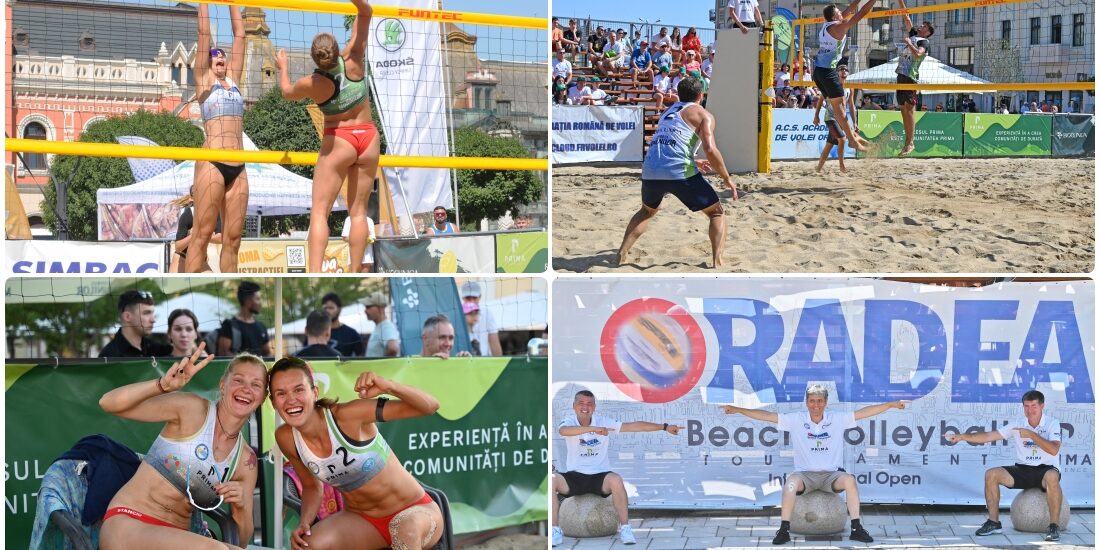 Foto | Oradea Beach Volleyball Tournament a ajuns la final. Hupoiu/Rodina și Ordean/Stanciu, perechile câștigătoare