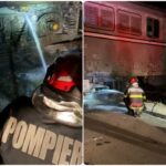 Oradea | Locomotiva unui tren in care se aflau 20 de calatori a luat foc