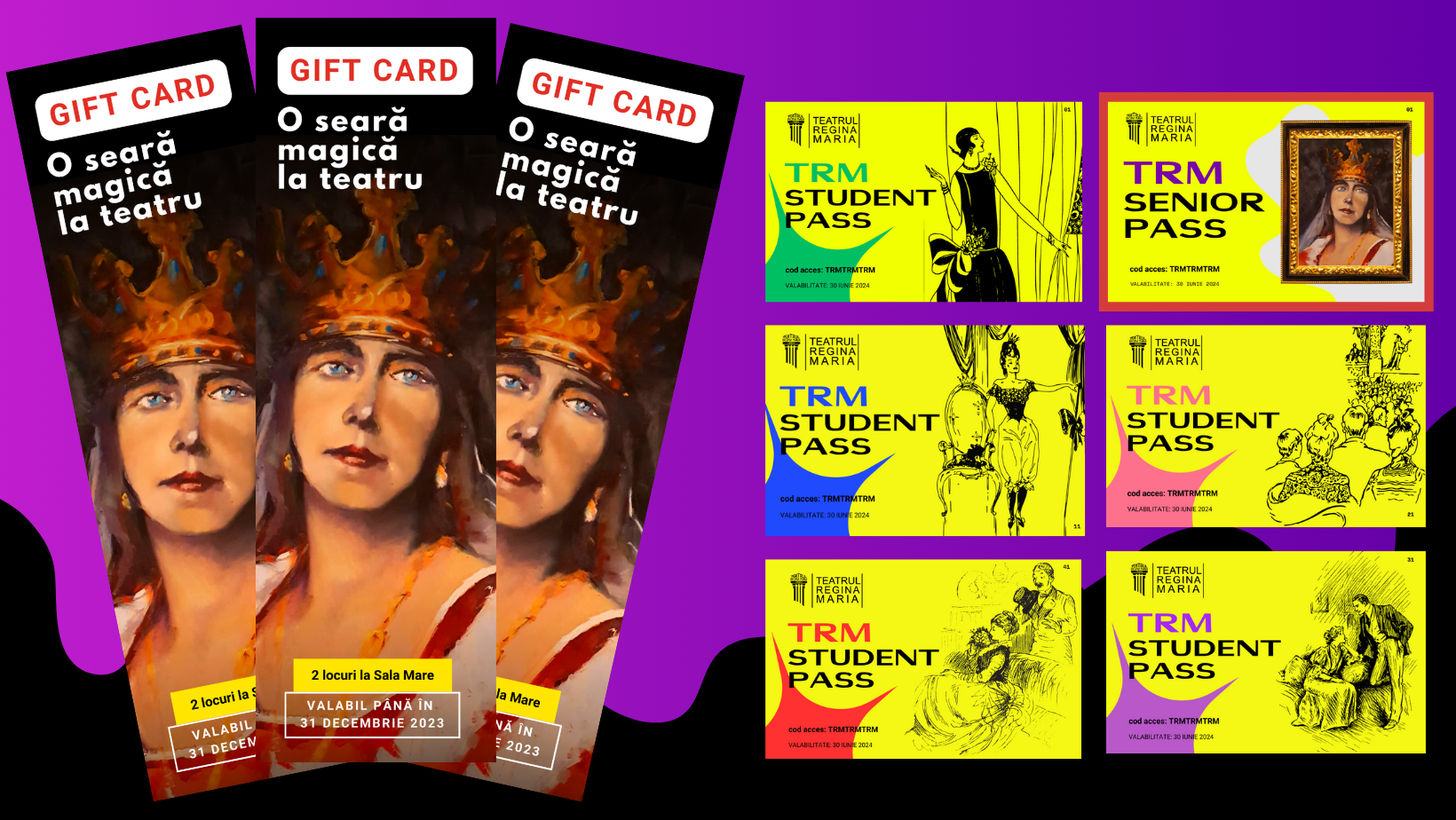 Gift-carduri si Pass-uri – oferte speciale la procurarea biletelor la Teatrul Regina Maria din Oradea