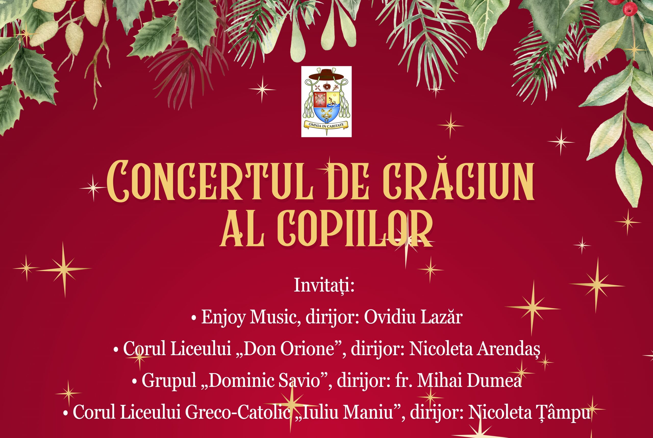 Episcopia Greco-Catolică de Oradea vă invită să luați parte la CONCERTUL DE CRĂCIUN al COPIILOR