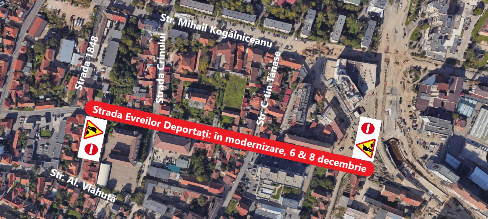 Se asfalteaza strada Evreilor Deportati intre strada 1848 si Oradea Plaza. In zilele de 6 si 8 decembrie circulatia rutiera va fi inchisa