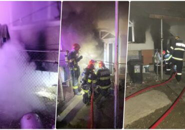 Incendiu la o casa din Lugasu de Sus. Zeci de cauciucuri au luat foc in subsolul casei