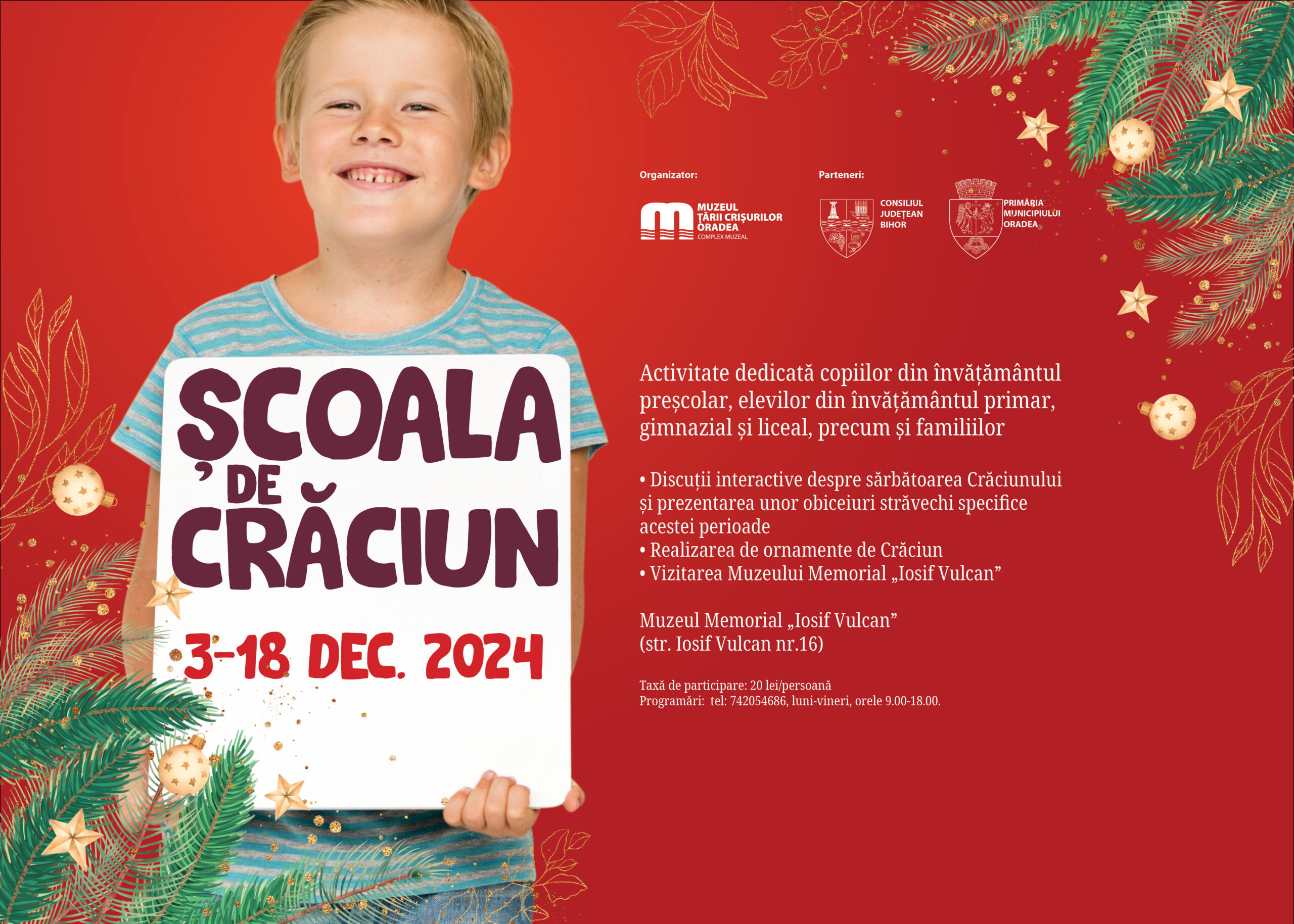 Școala de Crăciun la Muzeul Tarii Crisurilor