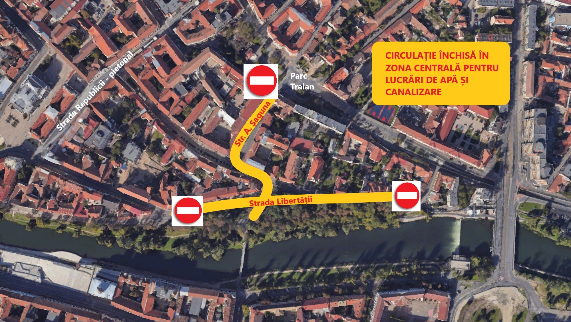 Restricții de circulație în Oradea până la 1 septembrie: străzi închise și trafic deviat pentru lucrări majore