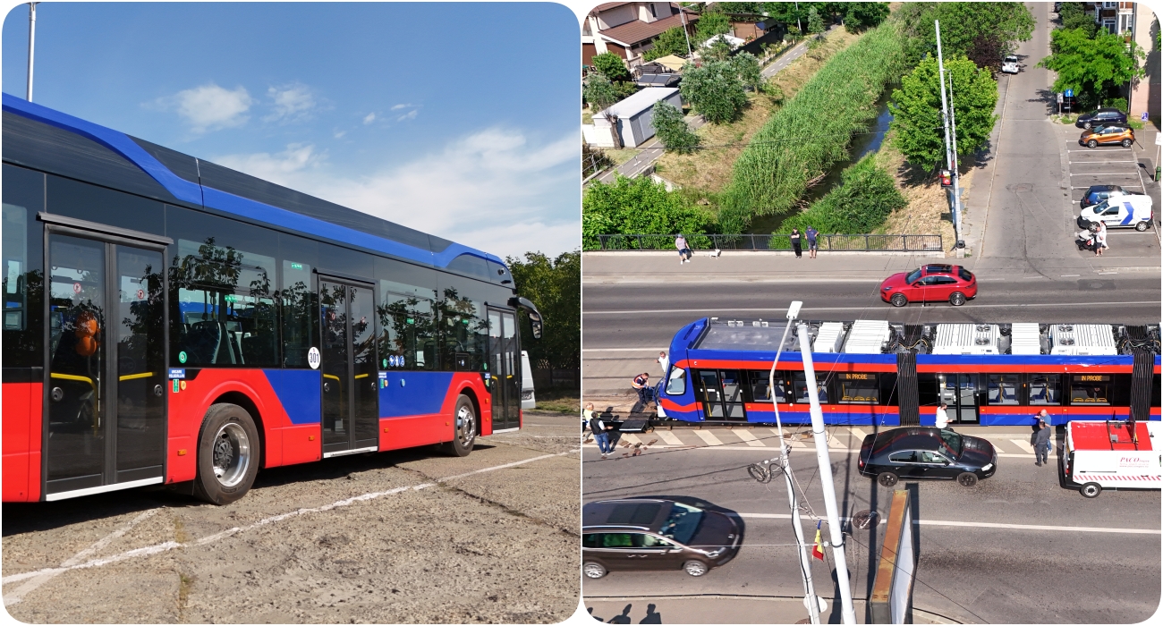 Oradea își modernizează transportul public: al cincilea tramvai și opt noi autobuze electrice au sosit în oraș
