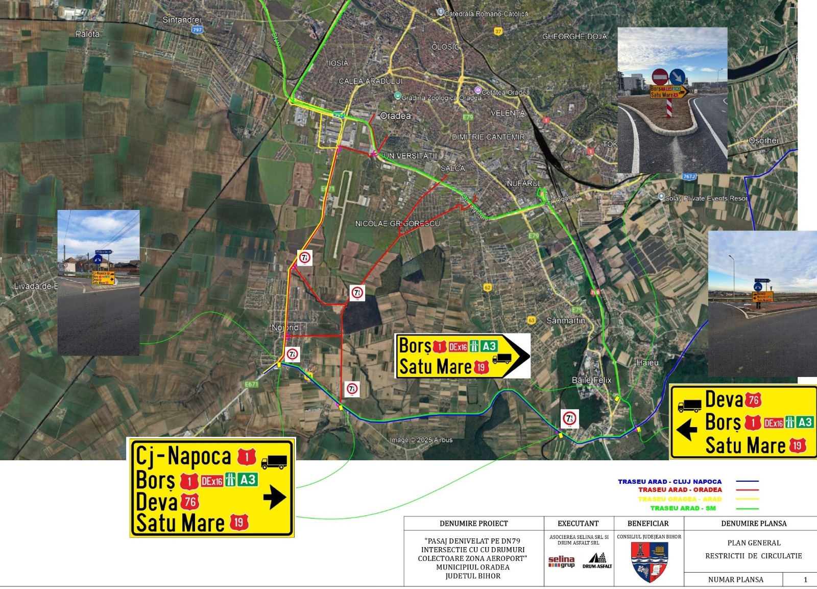 Restricții de circulație pe DN 79, pentru lucrările la pasajul denivelat din Oradea