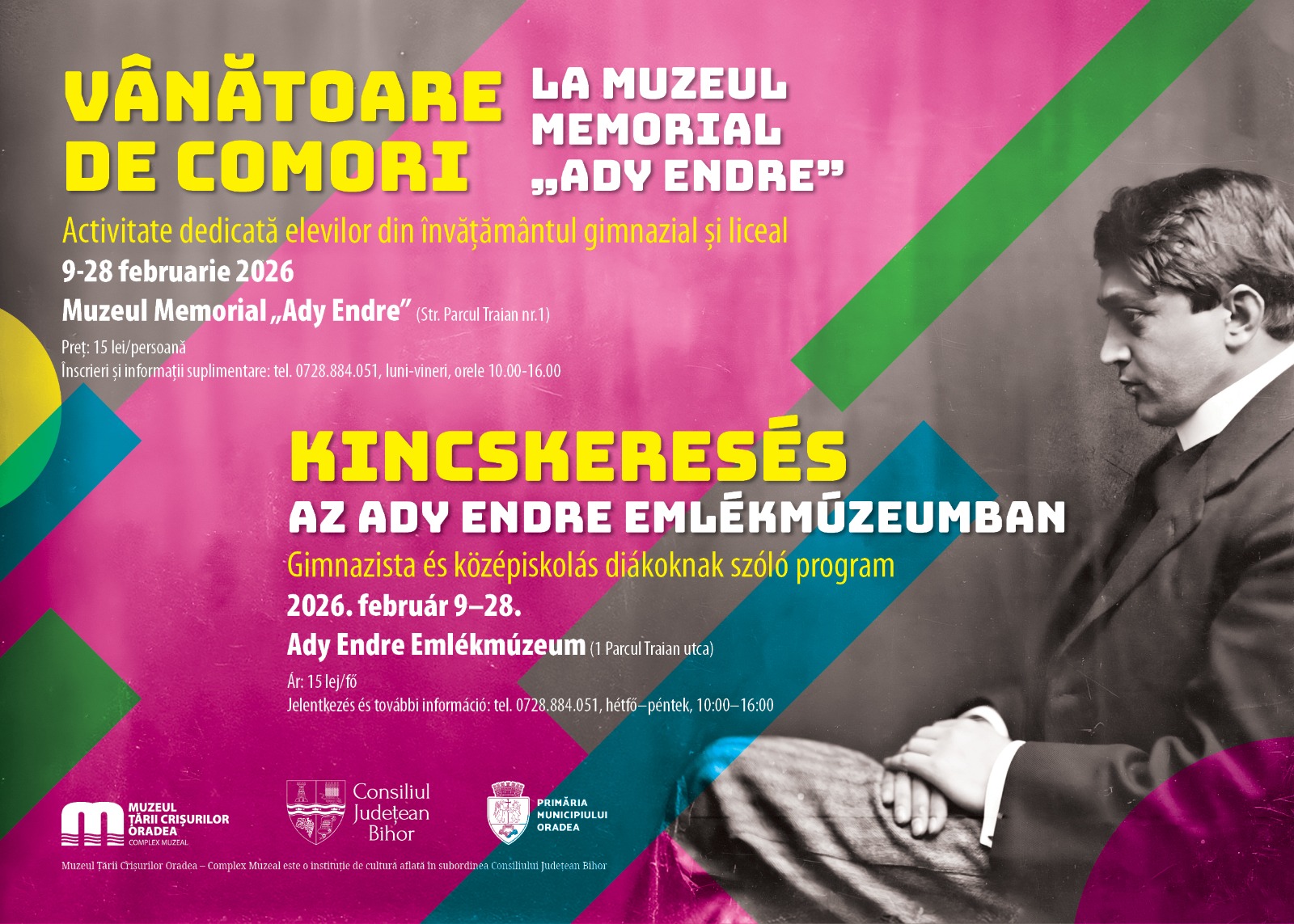 Vânătoare de comori la Muzeul Memorial „Ady Endre” din Oradea, pentru elevi