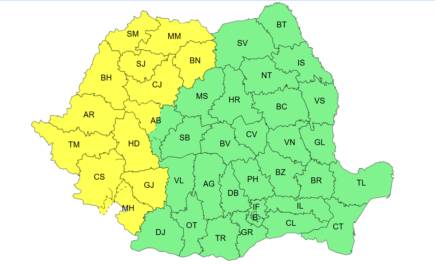 A doua noapte consecutivă cu furtuni în Bihor. Un nou Cod galben