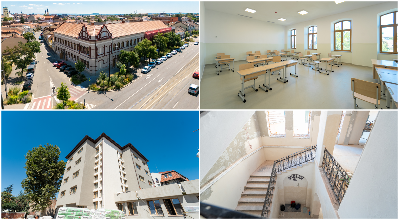 Lucrările la cele două sedii ale Colegiului „Iosif Vulcan”, aproape finalizate