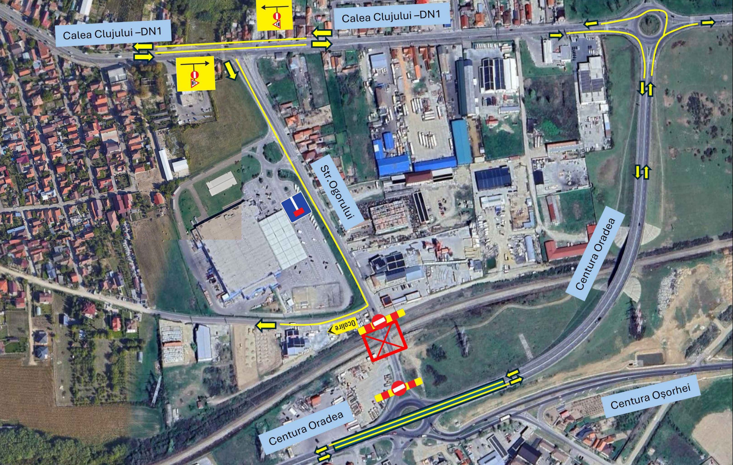 Trafic închis 12 ore pe strada Ogorului, în zona Metro