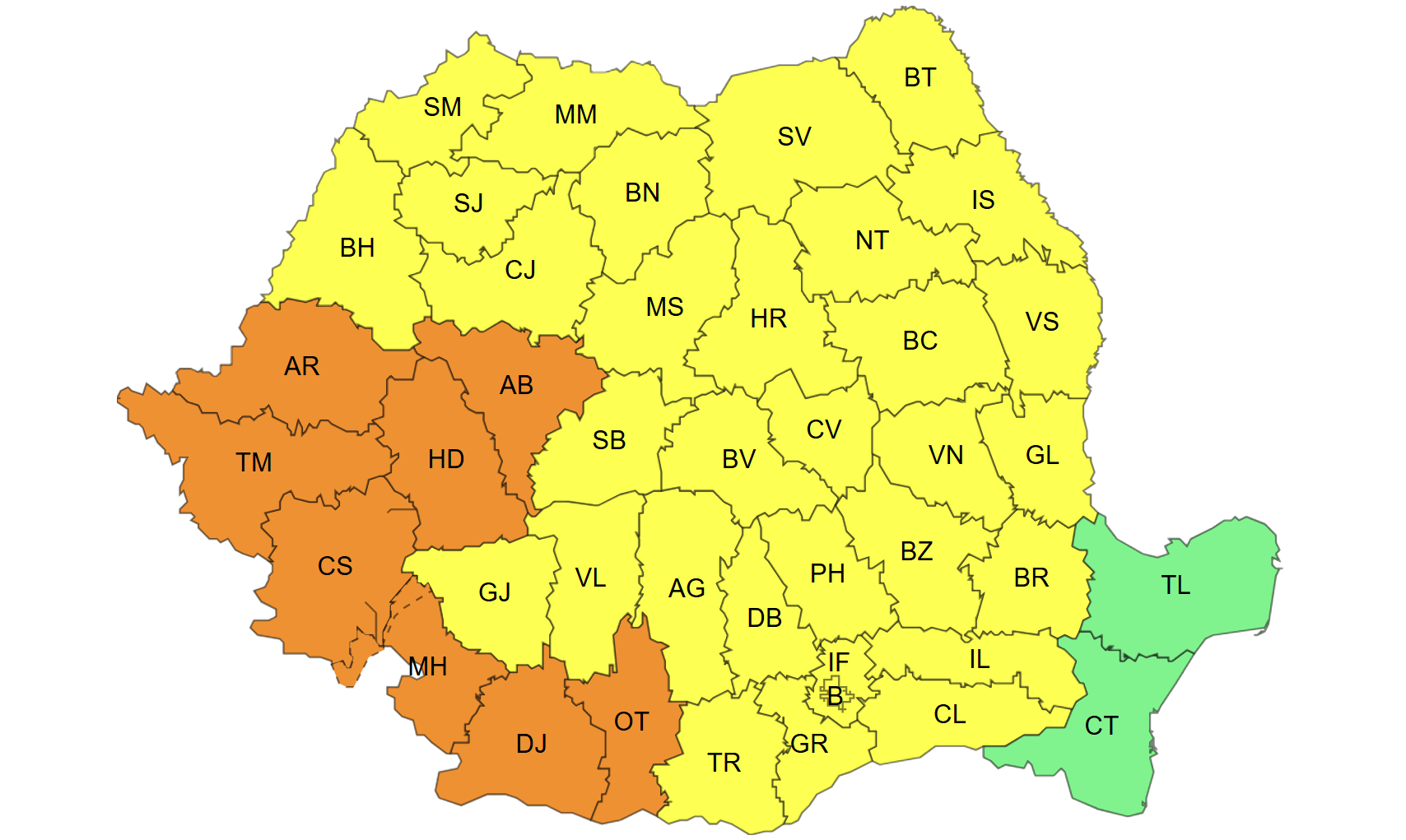Cod galben de caniculă în Bihor. Temperaturile ajung la 37 de grade