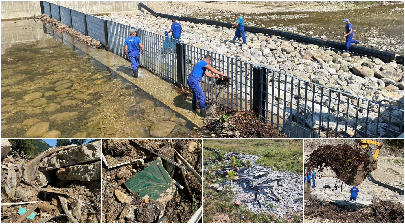 Moloz și azbest abandonate la Lacul Leșu. Zonă igienizată